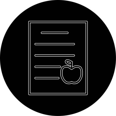 Diyet planı simgesi, vektör illüstrasyonu basit tasarım