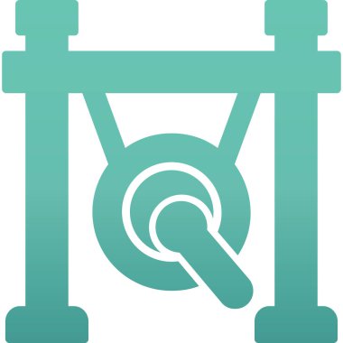 gong simgesi web basit illüstrasyon