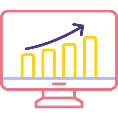 Veri analizi. Web simgesi basit illüstrasyon                  