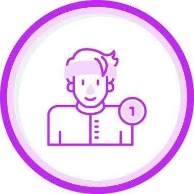 erkek avatar simgesi vektör illüstrasyonu