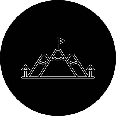 Başarı simgesinin vektör çizimi, düz tasarım 