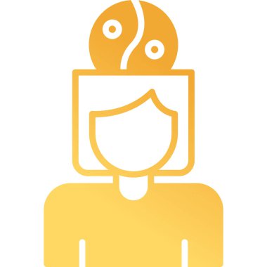 Stres Yönetimi simgesi, vektör illüstrasyonu basit tasarım