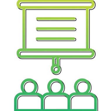 sunum simgesi, vektör illüstrasyonu 