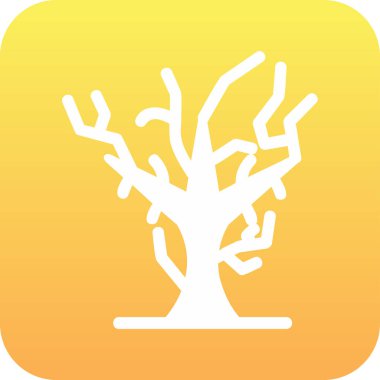 Kuru Ağaç ikonu, vektör illüstrasyonu