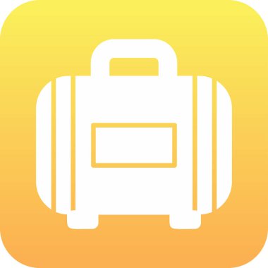 Bavul web simgesi, vektör çizim