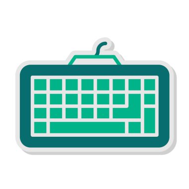 Klavye web simgesinin vektör illüstrasyonu