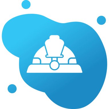 Güvenlik Miğferi Web simgesi, vektör illüstrasyonu