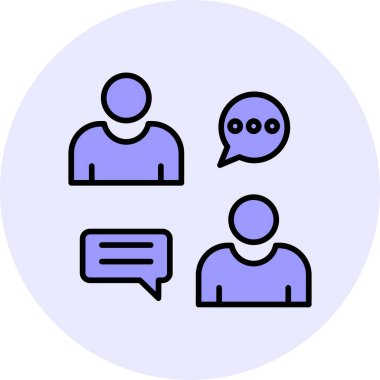 sohbet simgesi, vektör illüstrasyonu basit tasarım