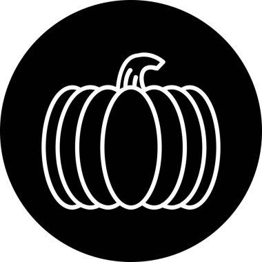 balkabağı simgesi, vektör illüstrasyonu 