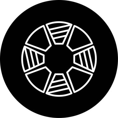 Donut Çizelgesi simgesinin vektör çizimi 