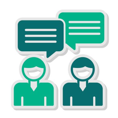 converstation simgesi, vektör illüstrasyonu basit tasarım