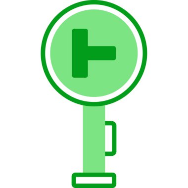 T Junction simgesi vektör illüstrasyonu      