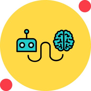 Beyin web simgesi vektör illüstrasyonunu yeniden başlat