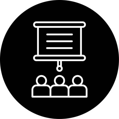 sunum simgesi, vektör illüstrasyonu 