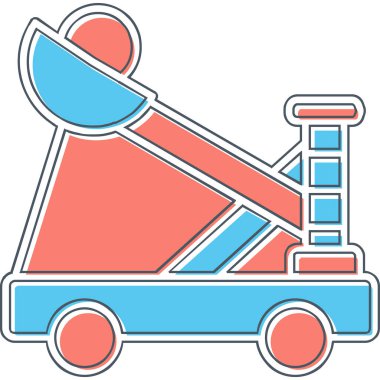 Mancınık. Web simgesi basit illüstrasyon              