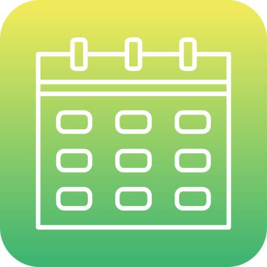 Takvim simgesi, vektör illüstrasyonu basit tasarım