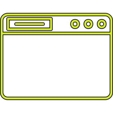 Tarayıcı. Web simgesi vektör illüstrasyonu