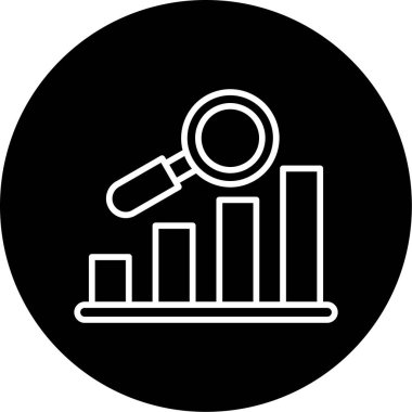 Veri analizi. Web simgesi basit illüstrasyon                  