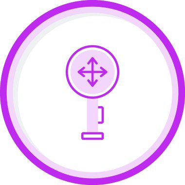 Modern Kesişme simgesinin vektör illüstrasyonu             