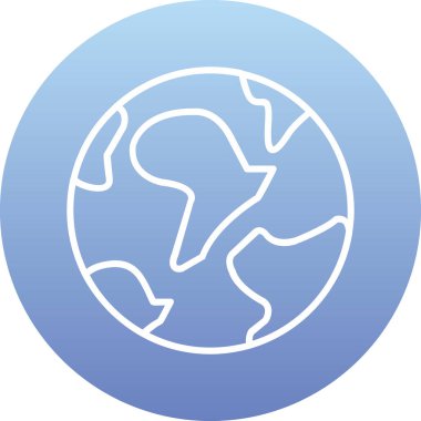 toprak küresi simgesi, vektör illüstrasyonu basit tasarım