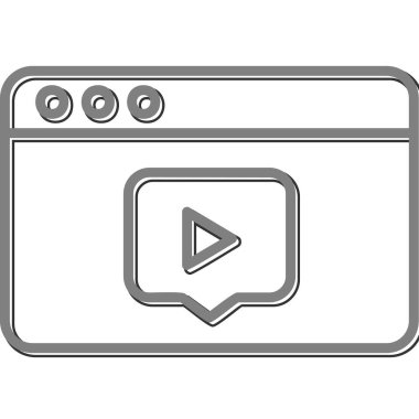 video. Web simgesi basit illüstrasyon 