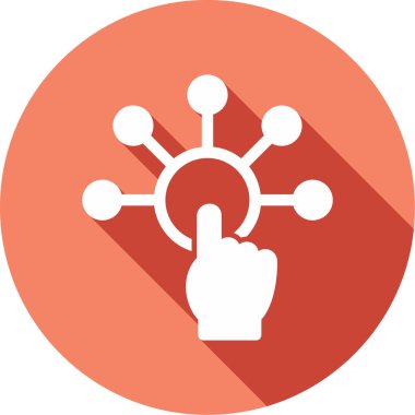 Etkileşimli web simgesi vektör illüstrasyonu