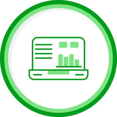 dizüstü bilgisayar simgesi, vektör illüstrasyonu basit tasarım