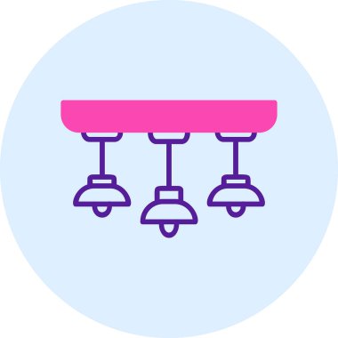 Asılı Lambalar simgesinin vektör illüstrasyonu           