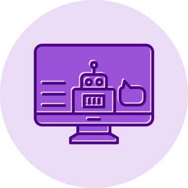 - Asistanım. Web simgesi basit illüstrasyon