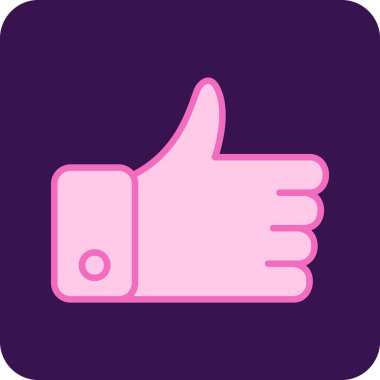 Baş parmak işareti. Basit resimleme