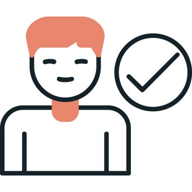 Onaylanmış Adaylar web simgesi vektör illüstrasyonu