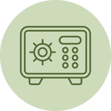 vector illustration of modern Safe Box icon    