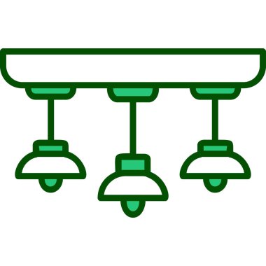 Asılı Lambalar simgesinin vektör illüstrasyonu           