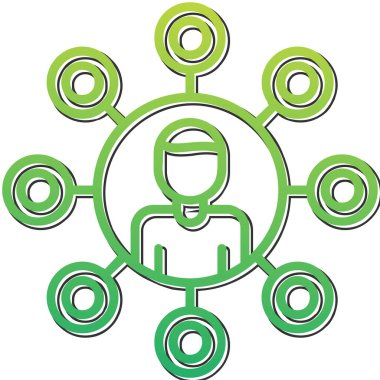 organizasyon yapı simgesi, vektör illüstrasyon basit tasarım