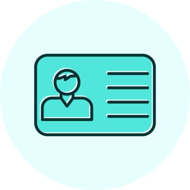 Ofis Kimliği Web simgesi, vektör illüstrasyonu