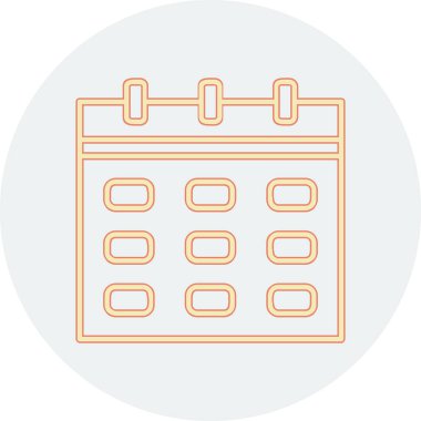 Takvim simgesi, vektör illüstrasyonu basit tasarım