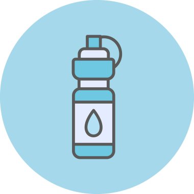 Su şişesi. Web simgesi basit illüstrasyon