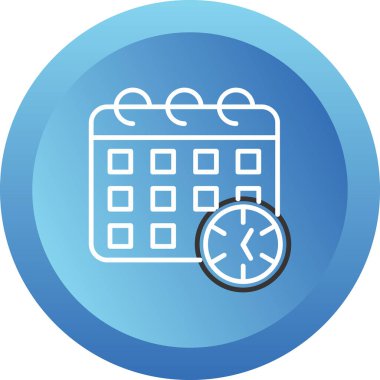 Zamanlama simgesi, vektör illüstrasyonu