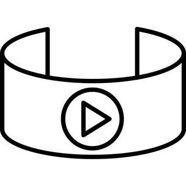 çalma düğmesi simgesi, vektör illüstrasyonu 