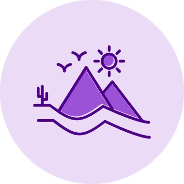 Dune simgesi çizgi vektör çizimi 