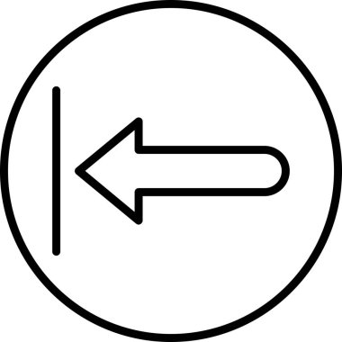 Sol ok simge vektör çizim        