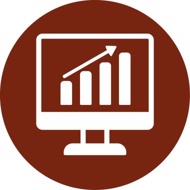 Analytics icon, vector illustration simple design