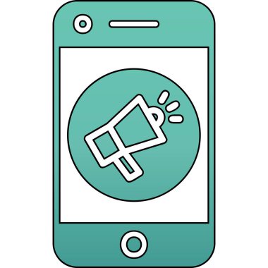 Sosyal medya tanıtım simgesi, vektör illüstrasyonu basit tasarım