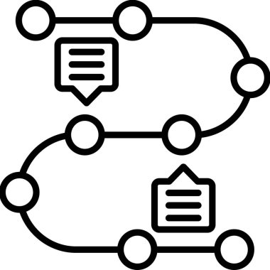 Zaman çizgisi modern simgesinin vektör illüstrasyonu       