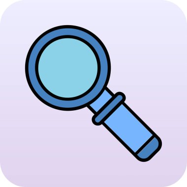 Büyütme cam simgesi, vektör illüstrasyonu 