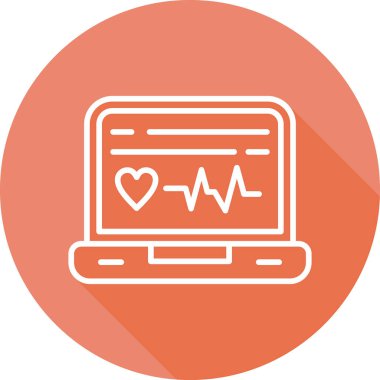 Düz biçimli kardiyoloji simgesi 