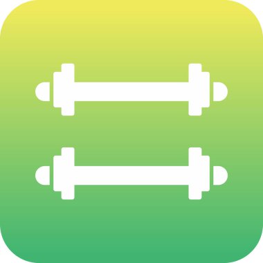 Ağırlıklandırılmış çubuk simgesi web basit illüstrasyon