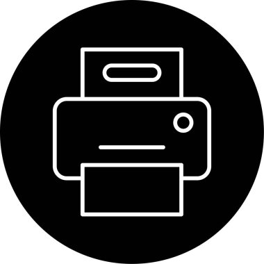 Yazıcı. Web simgesi basit illüstrasyon 