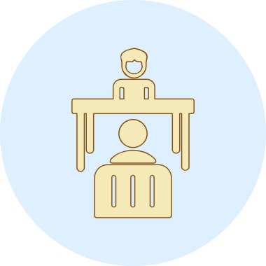 İş Görüşmesi modern simgesinin vektör illüstrasyonu        