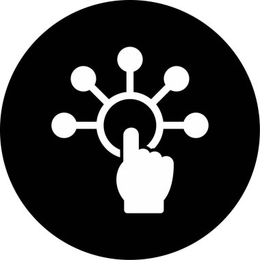 Etkileşimli web simgesi vektör illüstrasyonu